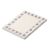 Jugendstil-Veilchen-Blumenmuster Notizblock (Rotiert)