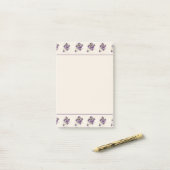 Jugendstil-Veilchen-Blumenmuster Post-it Klebezettel (Auf Schreibtisch)
