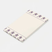Jugendstil-Veilchen-Blumenmuster Post-it Klebezettel (angewinkelt)