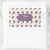 Jugendstil-Veilchen-Blumenmuster Rechteckiger Aufkleber (Tasche)