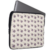Jugendstil-Veilchen-Blumenmuster – Vintage Laptopschutzhülle (Vorne Rechts)