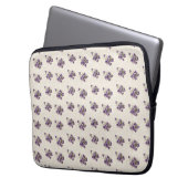 Jugendstil-Veilchen-Blumenmuster – Vintage Laptopschutzhülle (Vorderseite Links)
