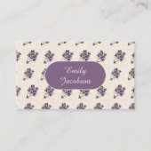Jugendstil-Veilchen-Blumenmuster Visitenkarte (Vorderseite)