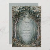 Jugendstil-verzauberte Waldhochzeit Einladung (Vorne/Hinten)