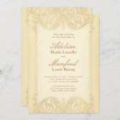 Jugendstil Viktorianisch: Extravagante Hochzeit in Einladung (Vorne/Hinten)