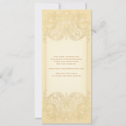 Jugendstil Viktorianisch: Schwarzes Gold Save the Save The Date (Rückseite)