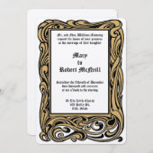 Jugendstil-Viktorianische Epoche 1901 Foliage Wedd Einladung (Vorne/Hinten)