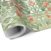 Jugendstil Viktorianisches florales Inspiriertes M Geschenkpapier (Rolleneckpunkt)
