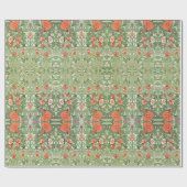 Jugendstil Viktorianisches florales Inspiriertes M Geschenkpapier (Flach)