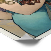 Jugendstil Vintag 1897 "Fruit" von Alphonse Mucha Poster (Ecke)