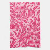 Jugendstil Vintage-Blumen-Botanik-Rosa-Muster Geschirrtuch (Vertikal)