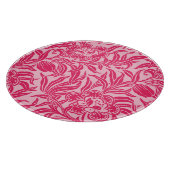 Jugendstil Vintage-Blumen Botanisches Rosa Muster Schneidebrett (Ecke)