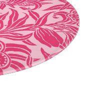 Jugendstil Vintage-Blumen Botanisches Rosa Muster Schneidebrett (Ecke)