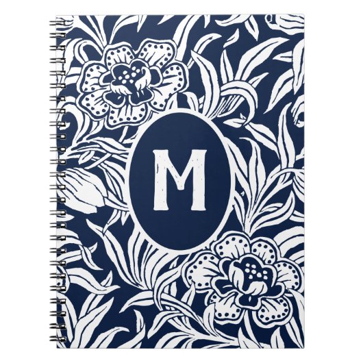 Jugendstil-Vintage-Blumenmuster Notizblock (Vorderseite)