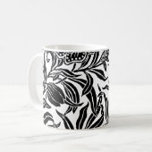 Jugendstil Vintage-Botanik-Blumenmuster  Kaffeetasse (Vorderseite Links)