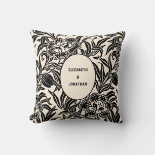 Jugendstil Vintage-Botanik-Blumenmuster Kissen