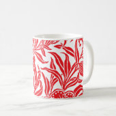 Jugendstil Vintage Botanisches Blumenmuster Kaffeetasse (VorderseiteRechts)