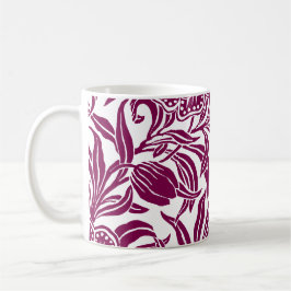 Jugendstil Vintage Botanisches Blumenmuster Kaffeetasse