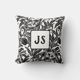 Jugendstil Vintage Botanisches Blumenmuster Kissen