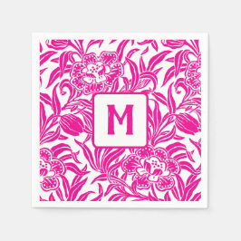 Jugendstil Vintage Botanisches Blumenmuster Serviette