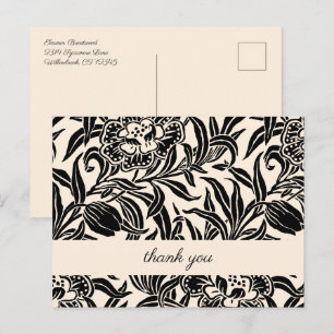 Jugendstil Vintage Botanisches Florales Muster Postkarte