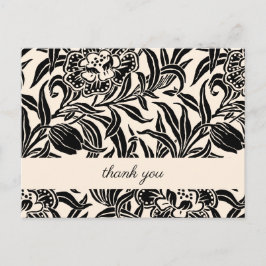 Jugendstil Vintage Botanisches Florales Muster Postkarte