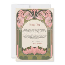 Jugendstil Vintage Floral Rosa Grüne Hochzeit