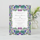 Jugendstil Vintage Hochzeit Einladung (Stehend Vorderseite)