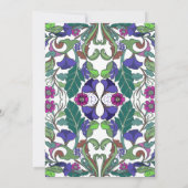 Jugendstil Vintage Hochzeit Einladung (Rückseite)