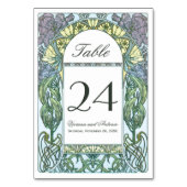 Jugendstil-Vintage Hochzeiten Tischnummern (Rückseite)