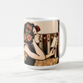 Jugendstil Vintage-Leser Kaffeetasse (VorderseiteRechts)