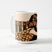 Jugendstil Vintage-Leser Kaffeetasse (Vorderseite Links)