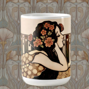 Jugendstil Vintage-Leser Kaffeetasse