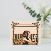 Jugendstil Vintage-Leser Postkarte (Stehend Vorderseite)
