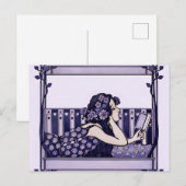 Jugendstil Vintage-Leser Postkarte (Vorne/Hinten)