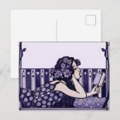 Jugendstil Vintage-Leser Postkarte (Vorne/Hinten)