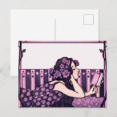 Jugendstil Vintage-Leser Postkarte (Vorne/Hinten)