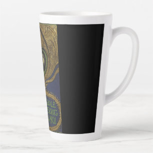 Jugendstil-Vintage-Plakat Auge Feder Klingner Milchtasse