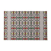 Jugendstil Vintage-Stil Grau, grün, gelb,