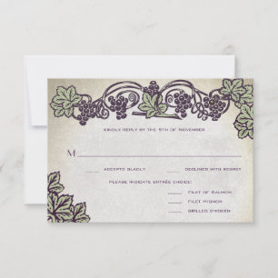 Jugendstil-Vintage-Weingut-Hochzeit-RSVP RSVP Karte