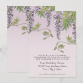 Jugendstil-Vintage Wisteria Flora und Probe Einladung (Vorne/Hinten)