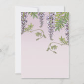 Jugendstil-Vintage Wisteria Flora und Probe Einladung (Rückseite)