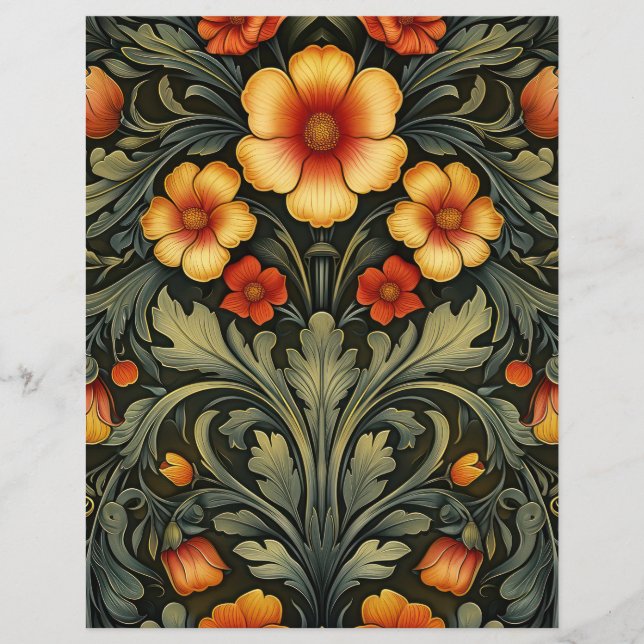 Jugendstil-Vintages Blumenbuch Hintergrund (Vorderseite)