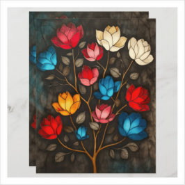 Jugendstil-Vintages Blumenbuch Hintergrund