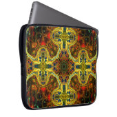 Jugendstil-Vintages Muster in grün, y Laptopschutzhülle (Vorne Rechts)