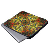 Jugendstil-Vintages Muster in grün, y Laptopschutzhülle (Vorne Knopf)