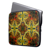 Jugendstil-Vintages Muster in grün, y Laptopschutzhülle (Vorderseite Links)