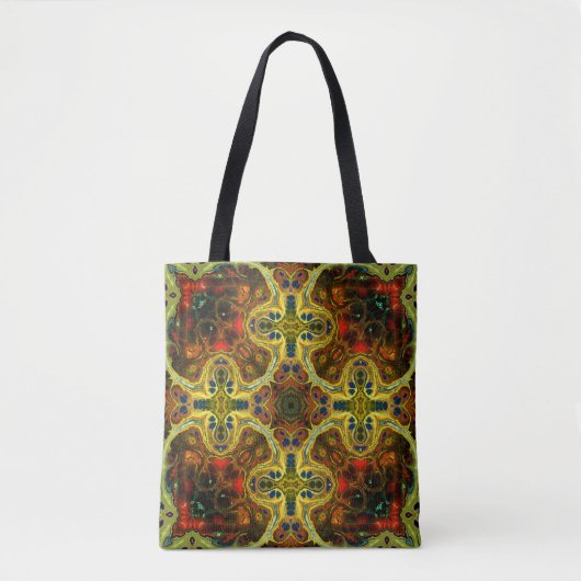 Jugendstil-Vintages Muster in grün, y Tasche (Vorderseite)