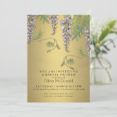 Jugendstil-Vintages Wisteria Frische Pasta machen Einladung (Stehend Vorderseite)