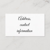 Jugendstil Visitenkarte (Rückseite)